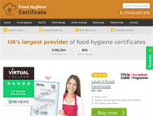 Tablet Screenshot of food-hygiene-certificate.co.uk